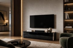 Meuble TV iconique "Alveo" de Willy Rizzo pour Mario Sabot - Design Monoliti