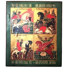 Russian icon, oil on panel, 19th century.