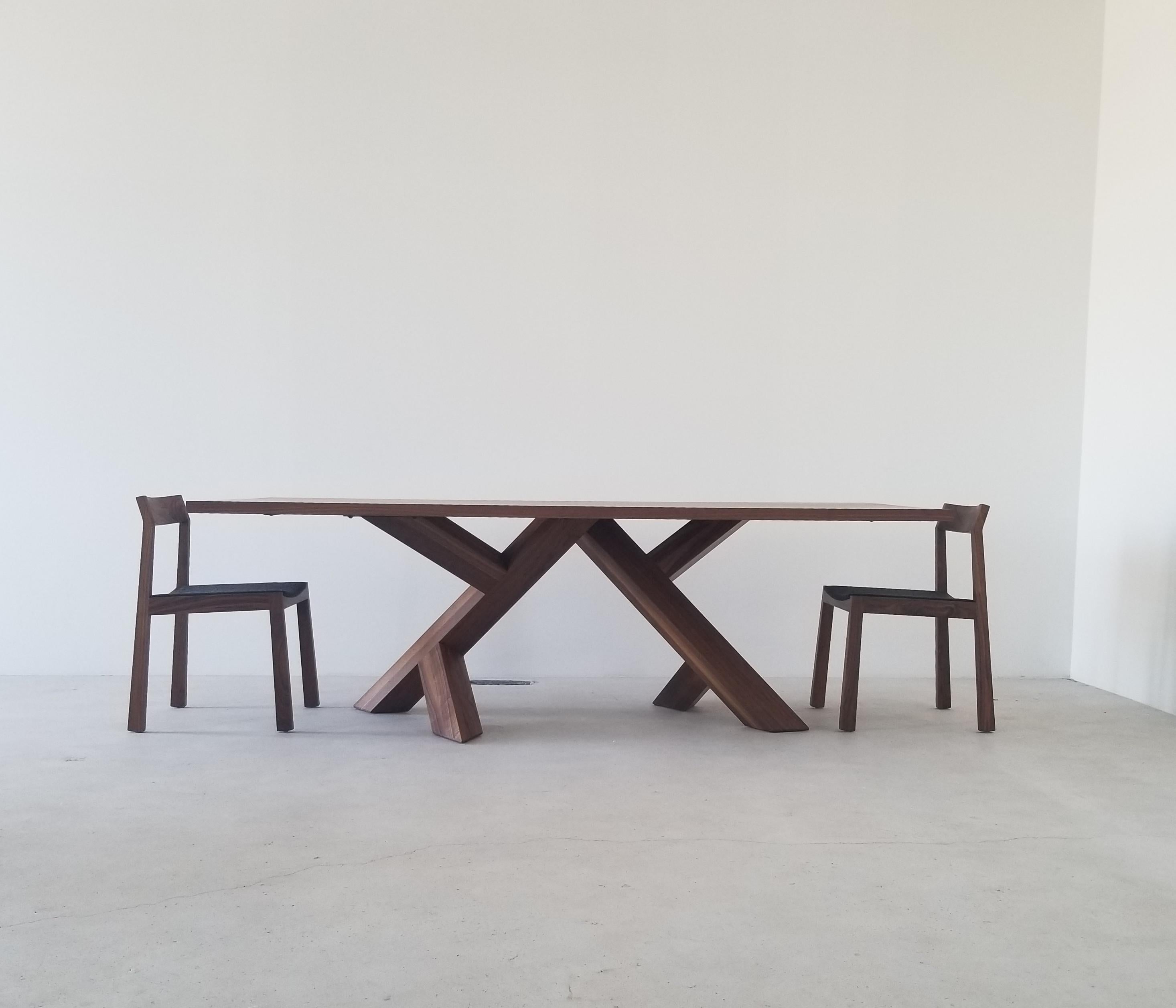 Hand-Crafted Iconoclast Modern Hardwood Dining Table by Izm Design
