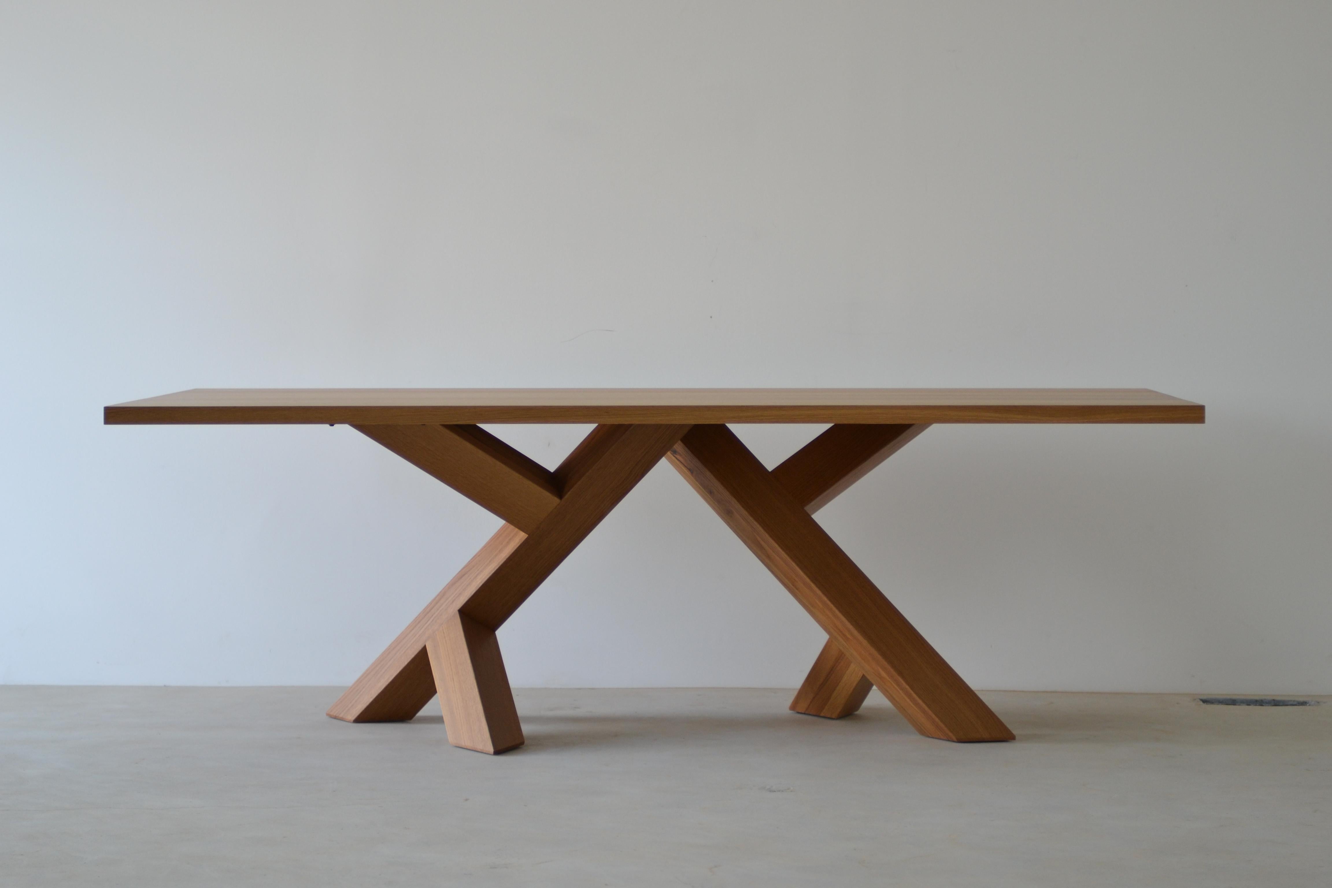 Canadian Iconoclast Modern Hardwood Dining Table by Izm Design For Sale