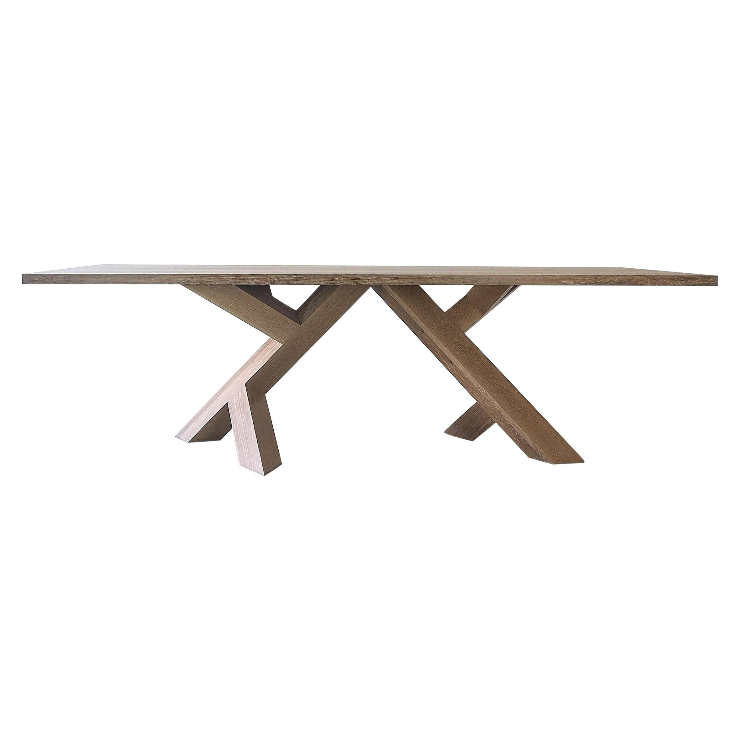 Iconoclast Modern Walnut Dining Table by Izm For Sale