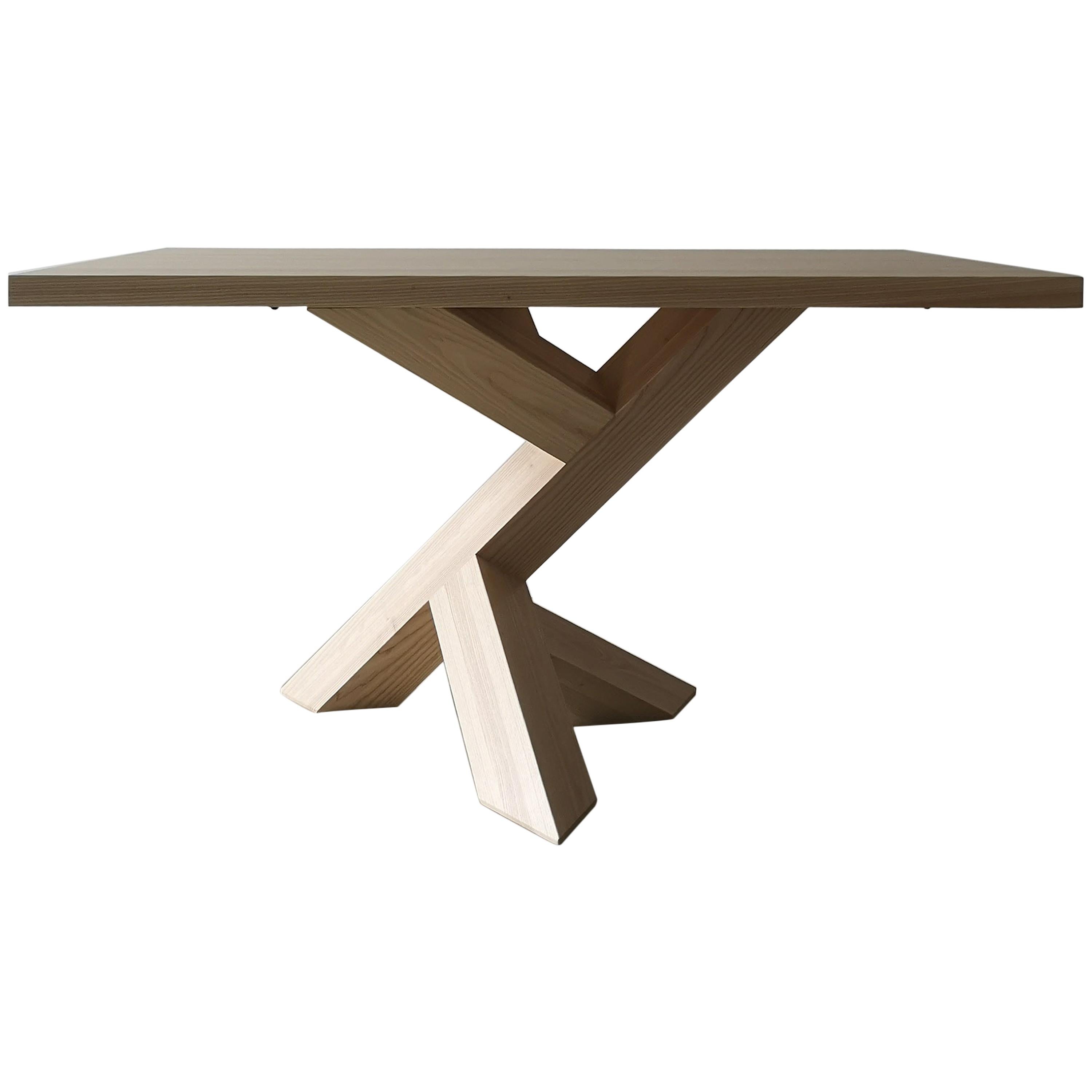 Modern Iconoclast Solid Wood Pedestal Desk by Izm Design For Sale