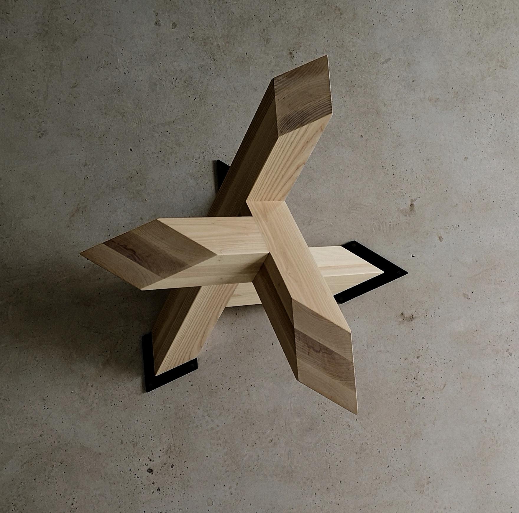 Hand-Crafted Iconoclast Solid Wood Pedestal Desk by Izm Design For Sale