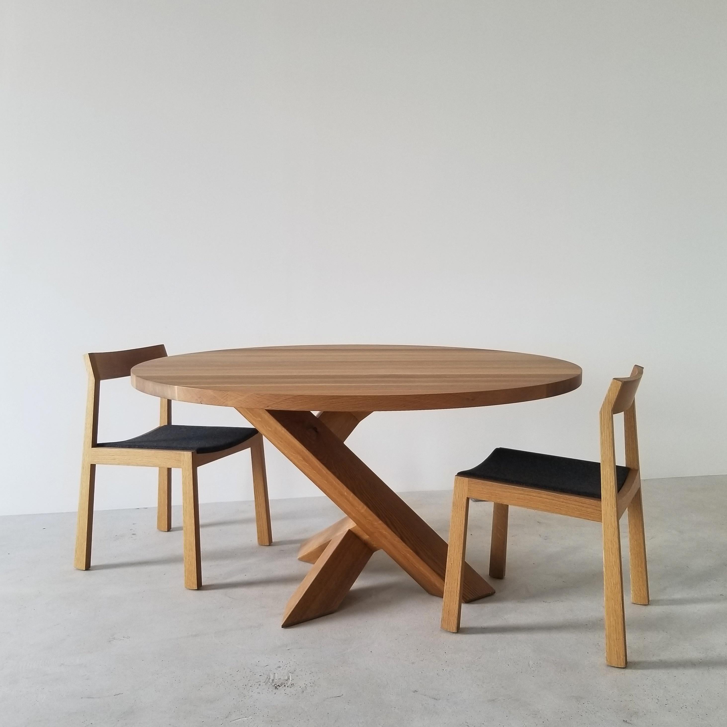 Modern Iconoclast Solid Wood Pedestal Dining Table by Izm Design