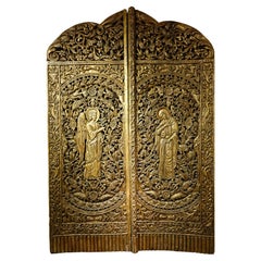 Iconostasis door depicting the Annunciation, Balkans? 19th century