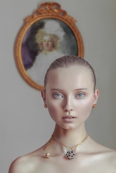 Icoso Diamond and Black Sapphire Pyramids 18K Gold Dual Pendant