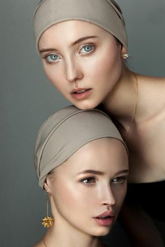 Orecchini con diamante in oro Icoso