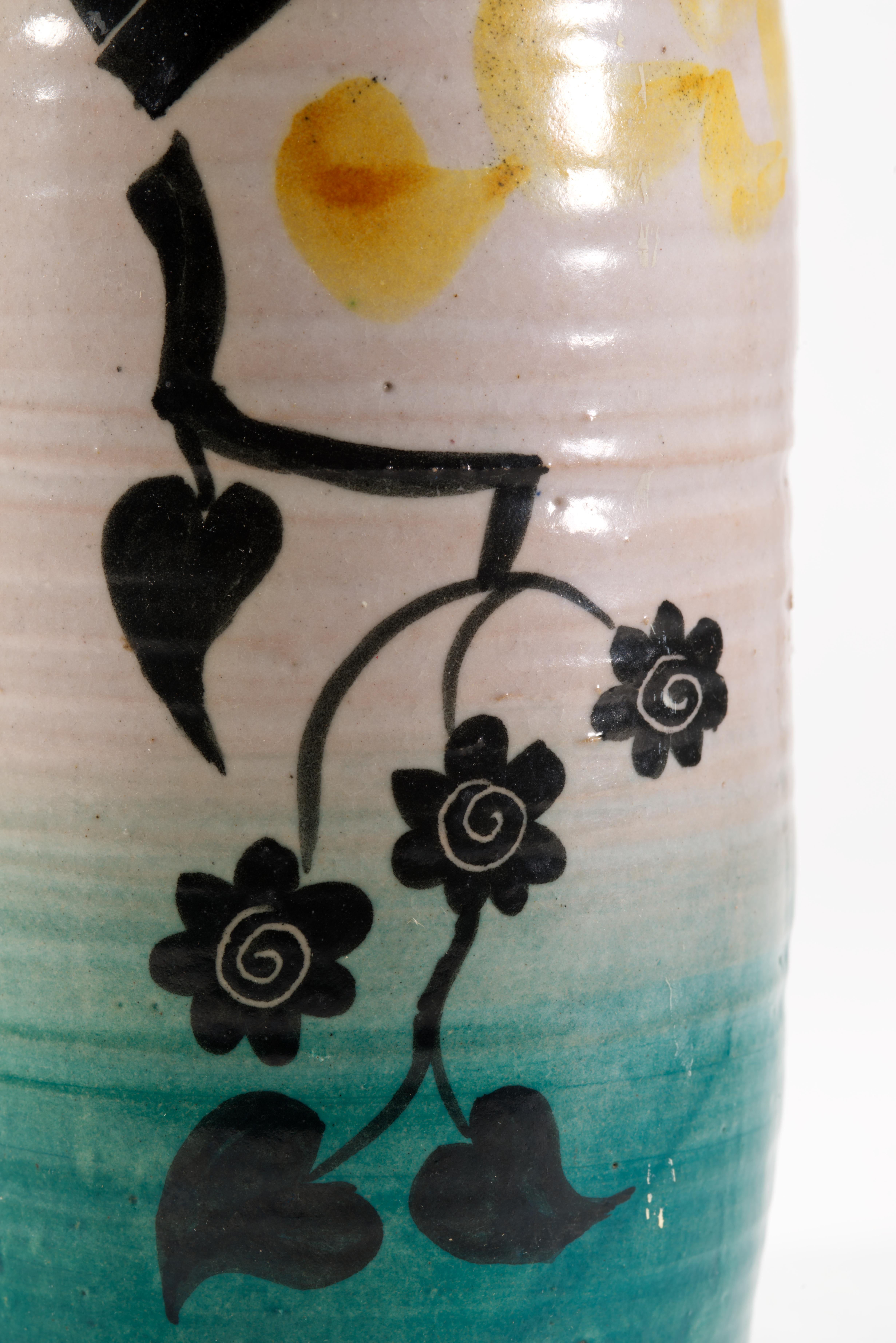 Italiano Vaso in maiolica Art Deco di I.C.S., Italia 1927-1940 in vendita