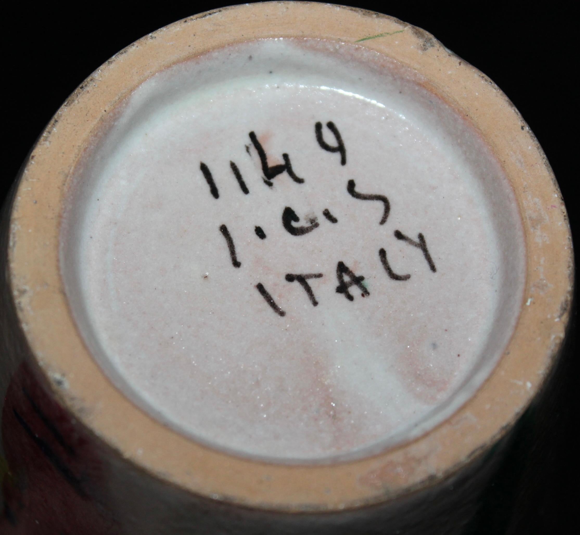 A.I.C. Industria Ceramica Salernitana Capri Vaso con scena subacquea in vendita 1