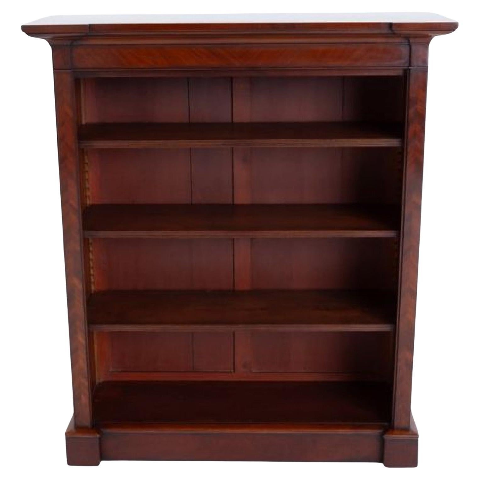 ictorian Open Front Bookcase Inverted Period Antique