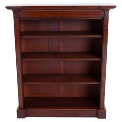 ictorian Open Front Bookcase Inverted Period Antique