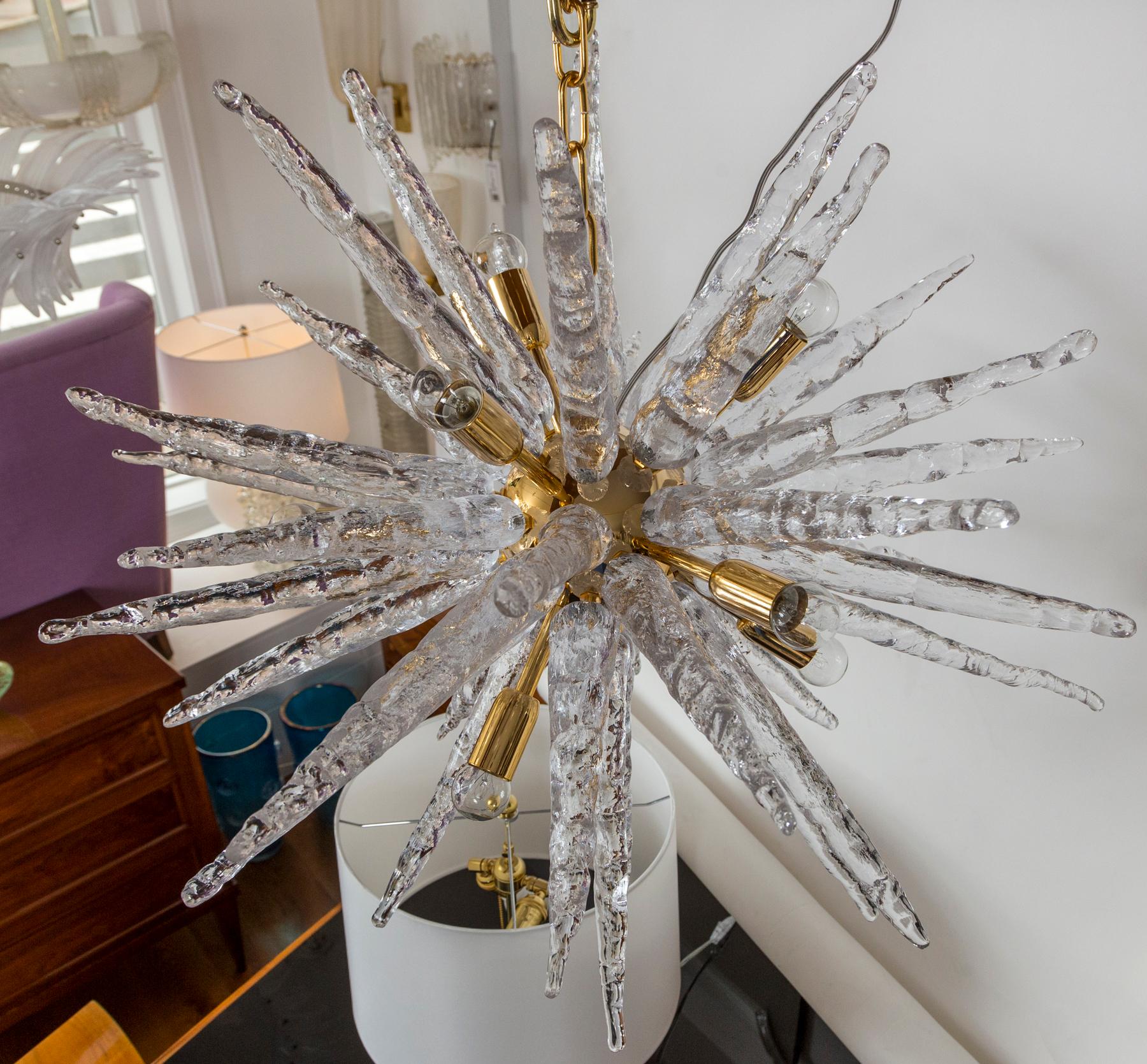Plafonnier Icy Starburst en verre de Murano, contemporain 3