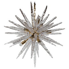 Plafonnier Icy Starburst en verre de Murano, contemporain