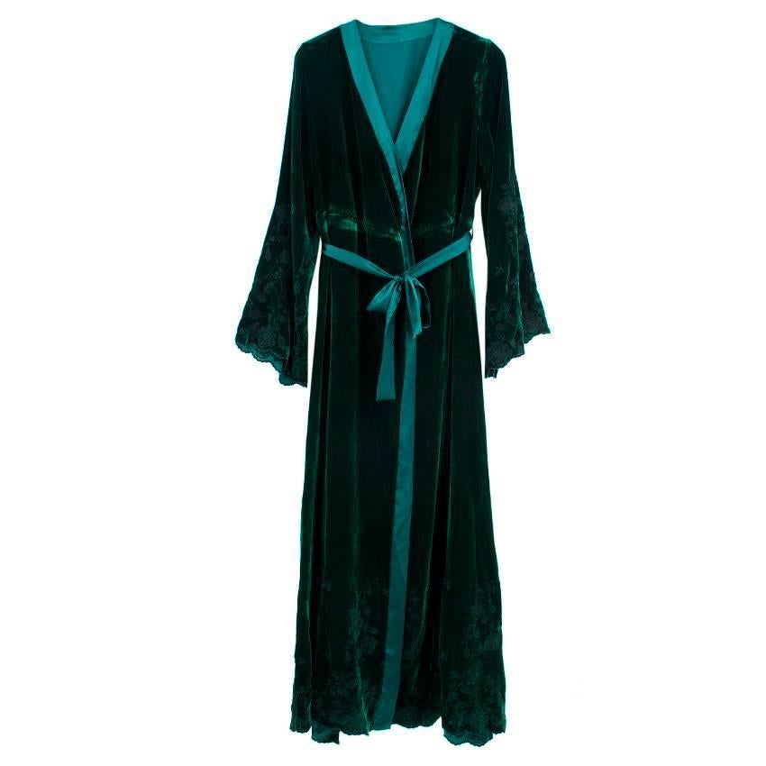 green velvet robe