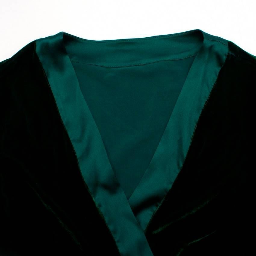 Black I.D Sarrieri Embroidered Velvet Robe For Sale
