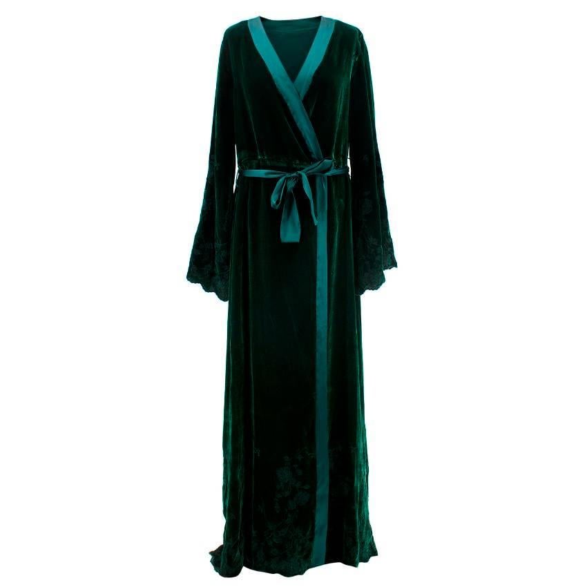 I.D Sarrieri Embroidered Velvet Robe For Sale