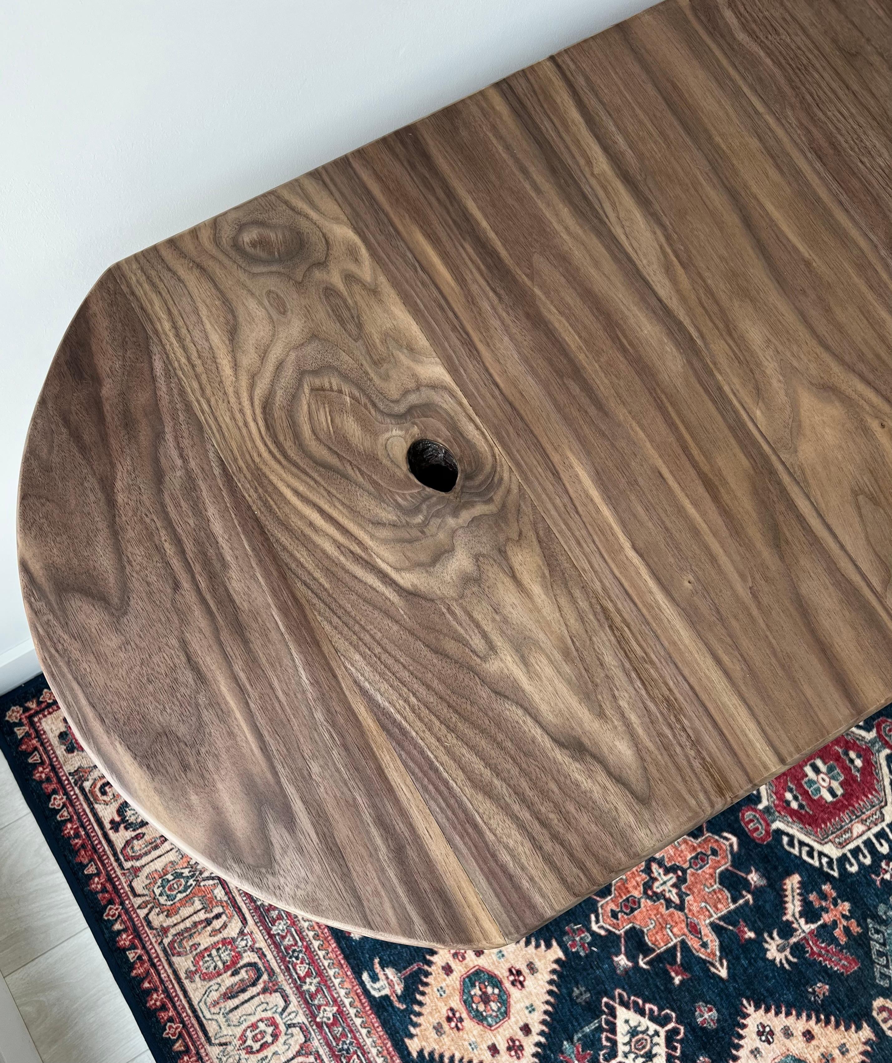Hardwood iD-v1 Walnut Forma Desk For Sale