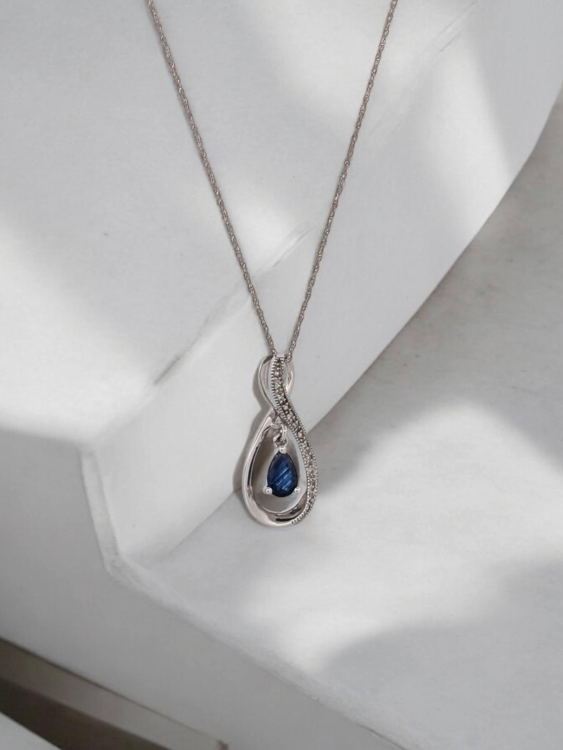 Graceful, radiant, and irresistibly refined—Ida is the kind of necklace that speaks volumes in soft whispers of sparkle. Crafted in luminous 14k white gold, this timeless piece features a total of 0.50 carats of natural sapphires accented by