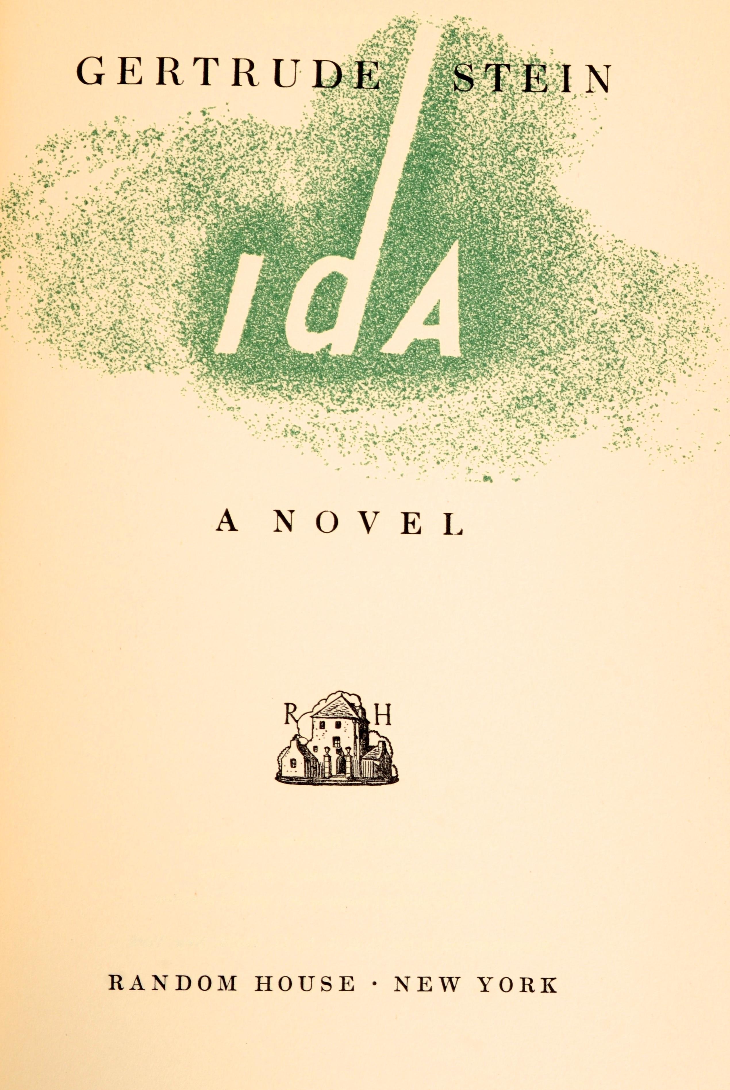Mid-20th Century Ida, A Novel by Gertrude Stein, Stated 1st Ed For Sale