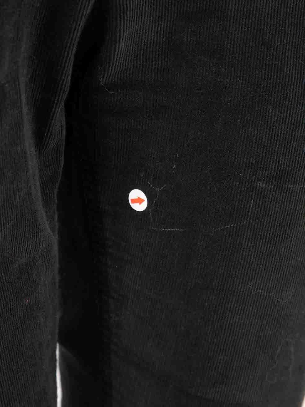 Ida Black Corduroy Zipped Jumpsuit Size XS For Sale 1