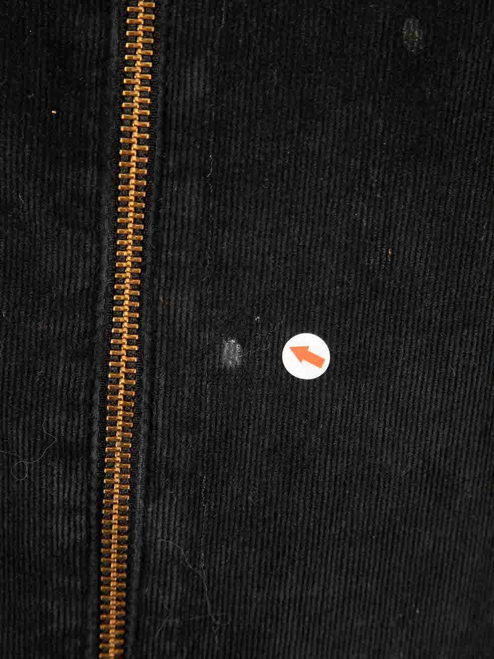 Ida Black Corduroy Zipped Jumpsuit Size XS For Sale 3