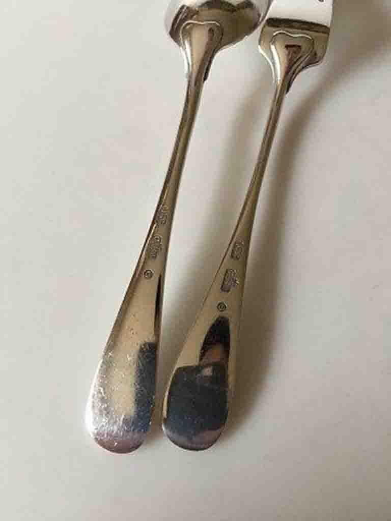 Ida Children's set spoon and fork. A. Michelsen sterling silver.
   