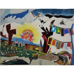 Circa 1950 Ida Colucci - Collage village de vacances