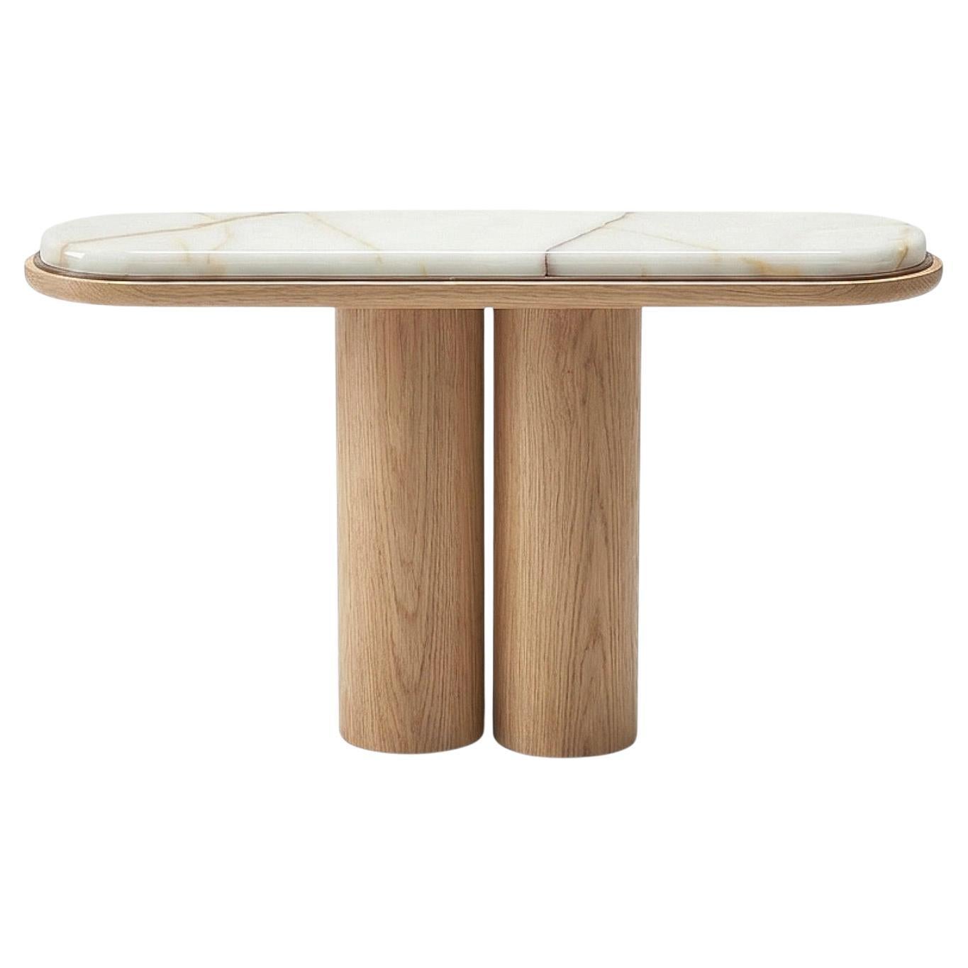 IDA CONSOLE - Oak and Shell onyx