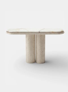 IDA CONSOLE - Travertine and Shell onyx