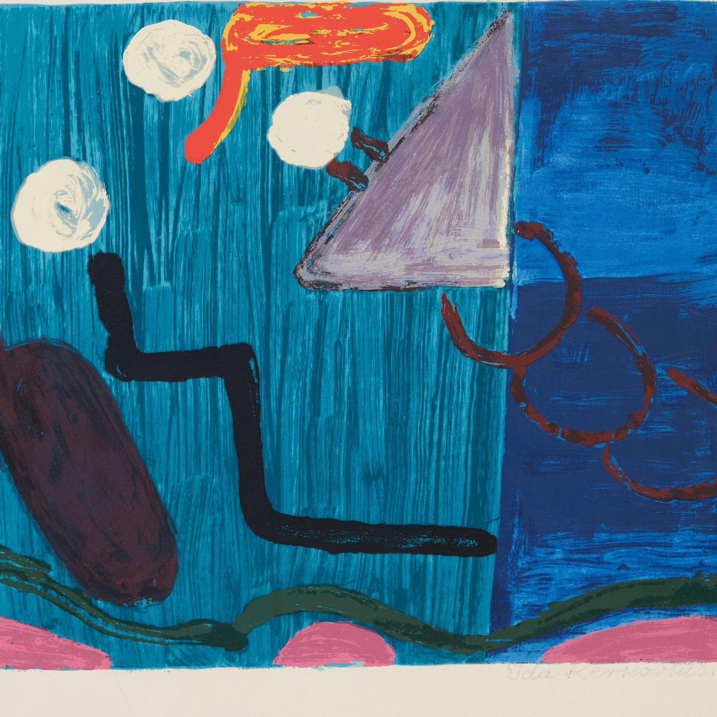 Ida Kerkovius Point-line-Surface-Surface  Serigraphie in 12 Farben, 1966 (Moderne) im Angebot