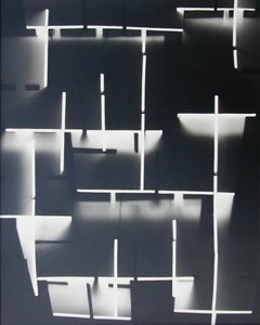 Blue Print - Abstract, Black and White, Bauhaus, Modern Art, Woman Artist