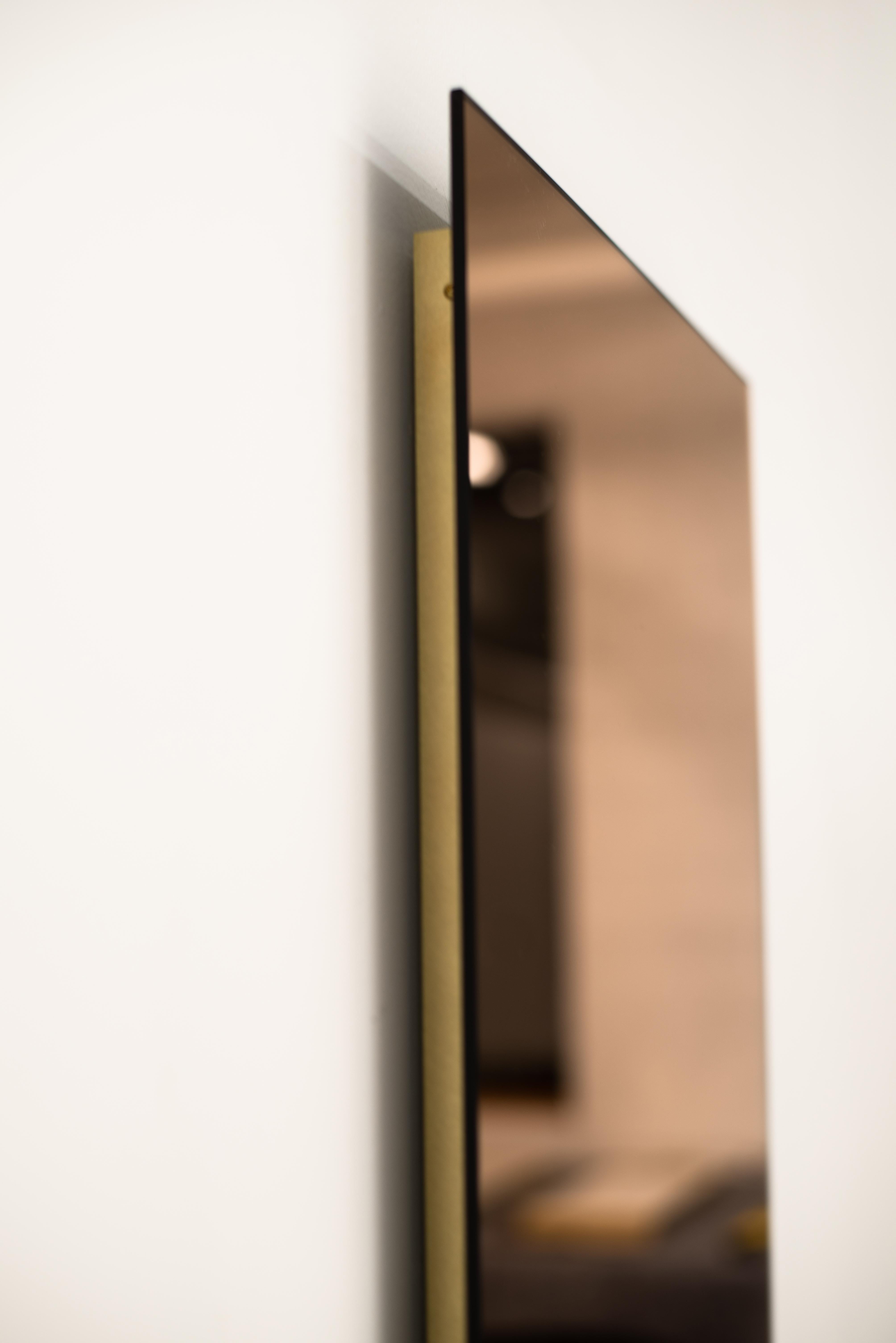 Modern Rectangular Vanity Mirror - IDA Mirror No. 3 by Ben & Aja Blanc For Sale