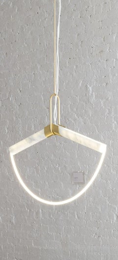 Ida Pendant in Marble and Neon Glass by Farrah Sit