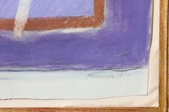 Geometric Purple and Brown Abstract Painting