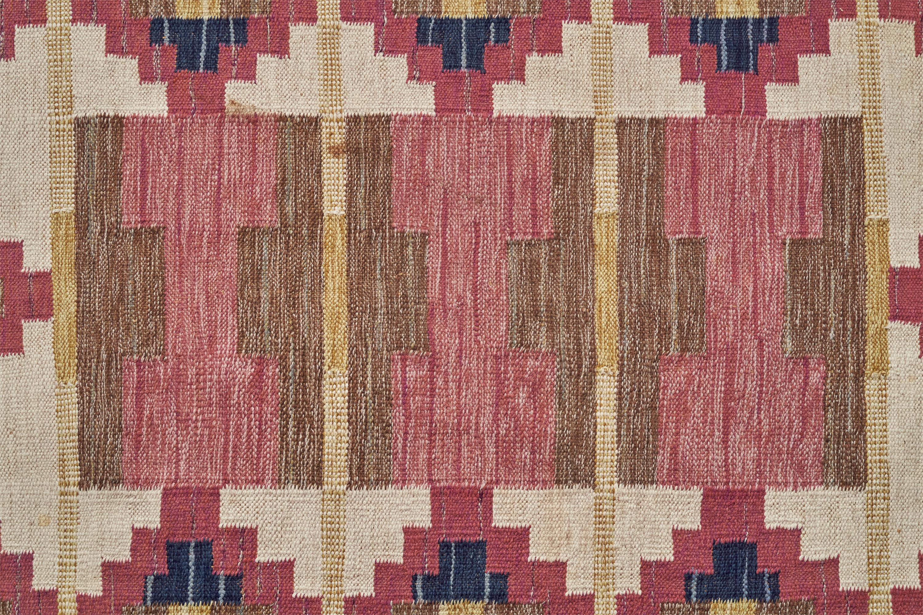 Scandinavian Modern Ida Rydelius, Carpet, Wool, Sweden, 1950s For Sale