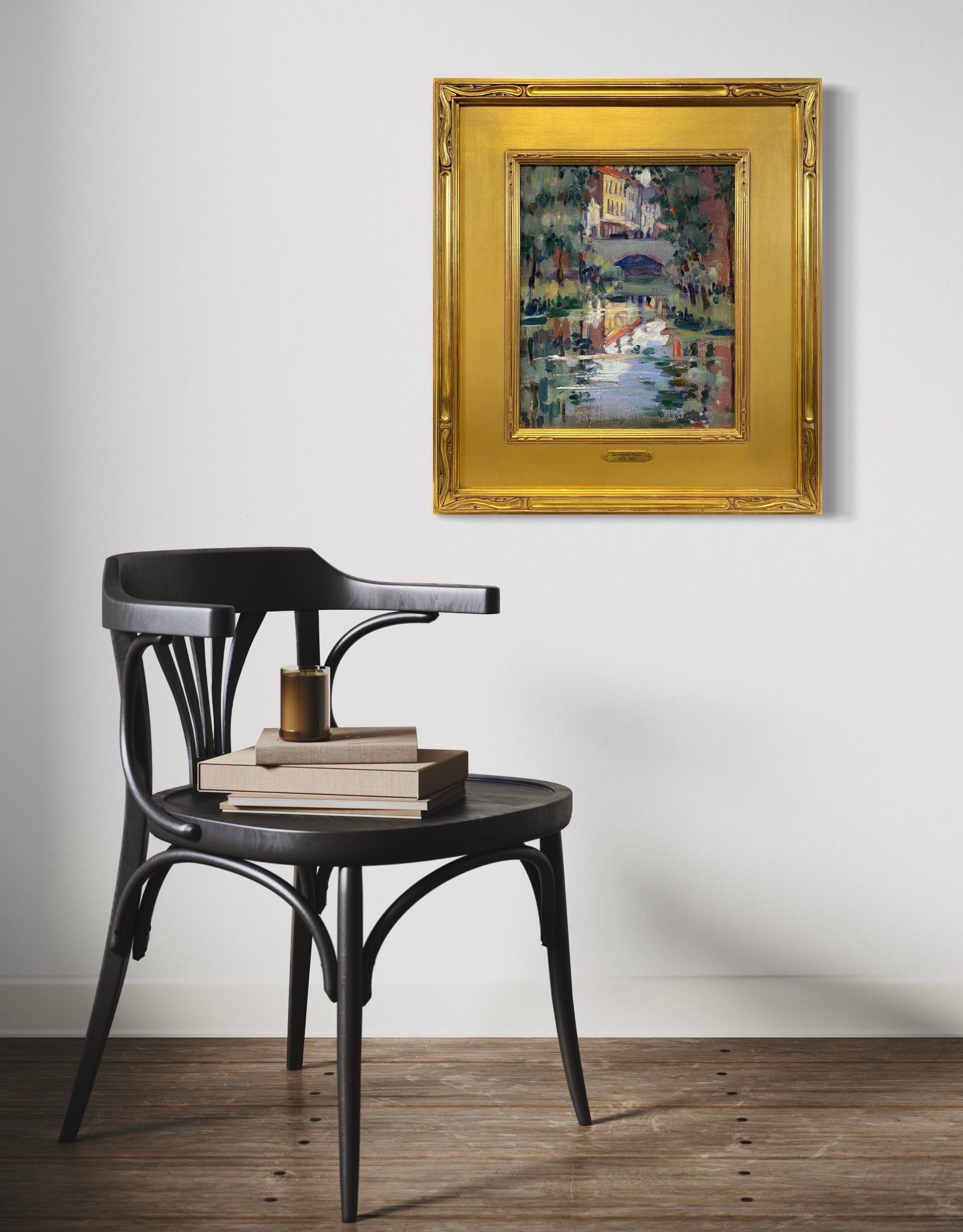 “Bridge Over Canal, New Hope” American Impressionist Pennsylvania Suffragist Oil im Angebot 5