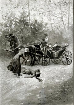 Horse and Carriage Accident - Gay Female Illustrator Golden Age