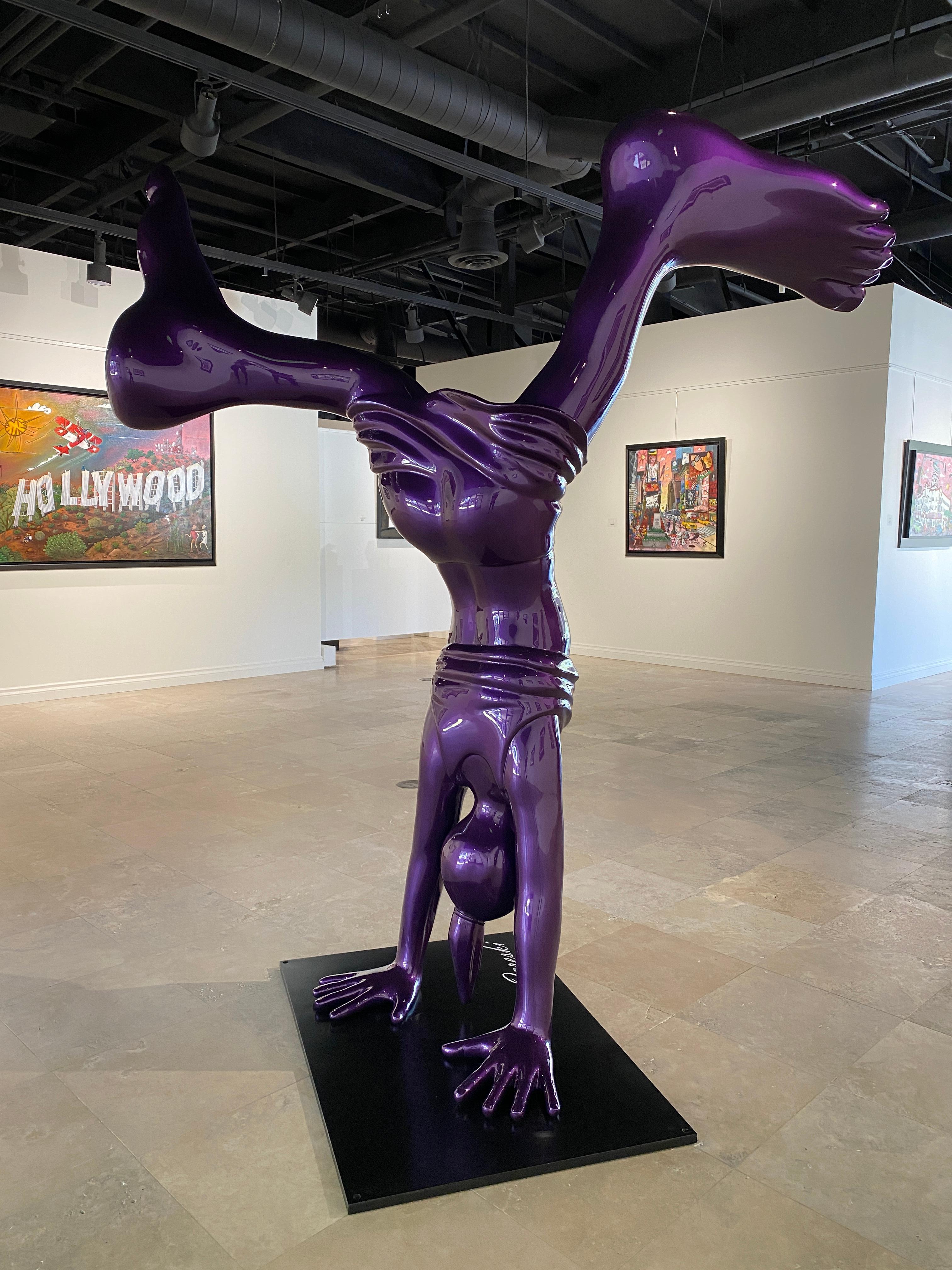 La Nena 220cm Purple 2/8 - Gray Abstract Sculpture by Idan Zareski