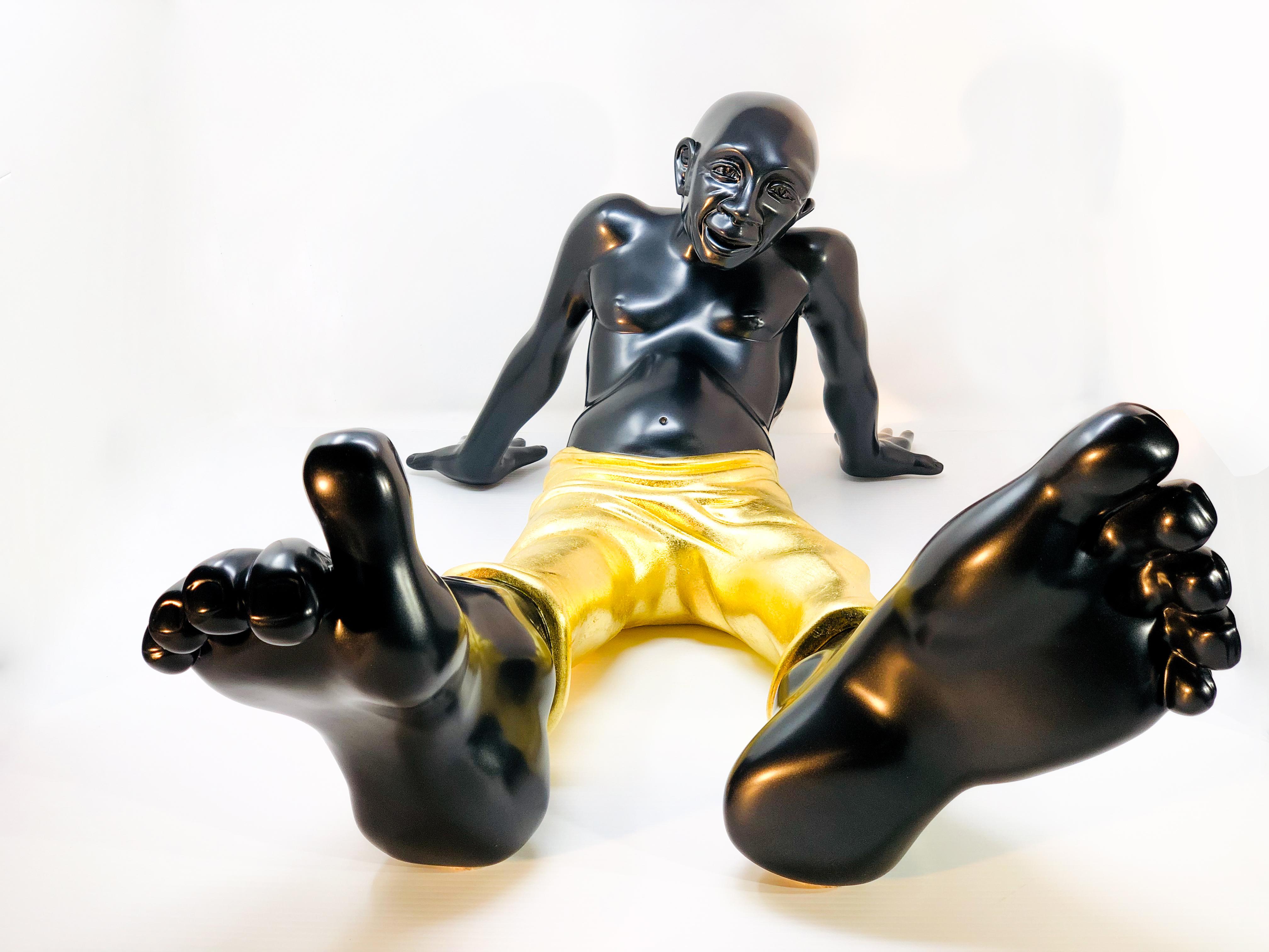 Figurative Sculpture Idan Zareski - Bigfoot 85 - Sculpture en résine, 2022