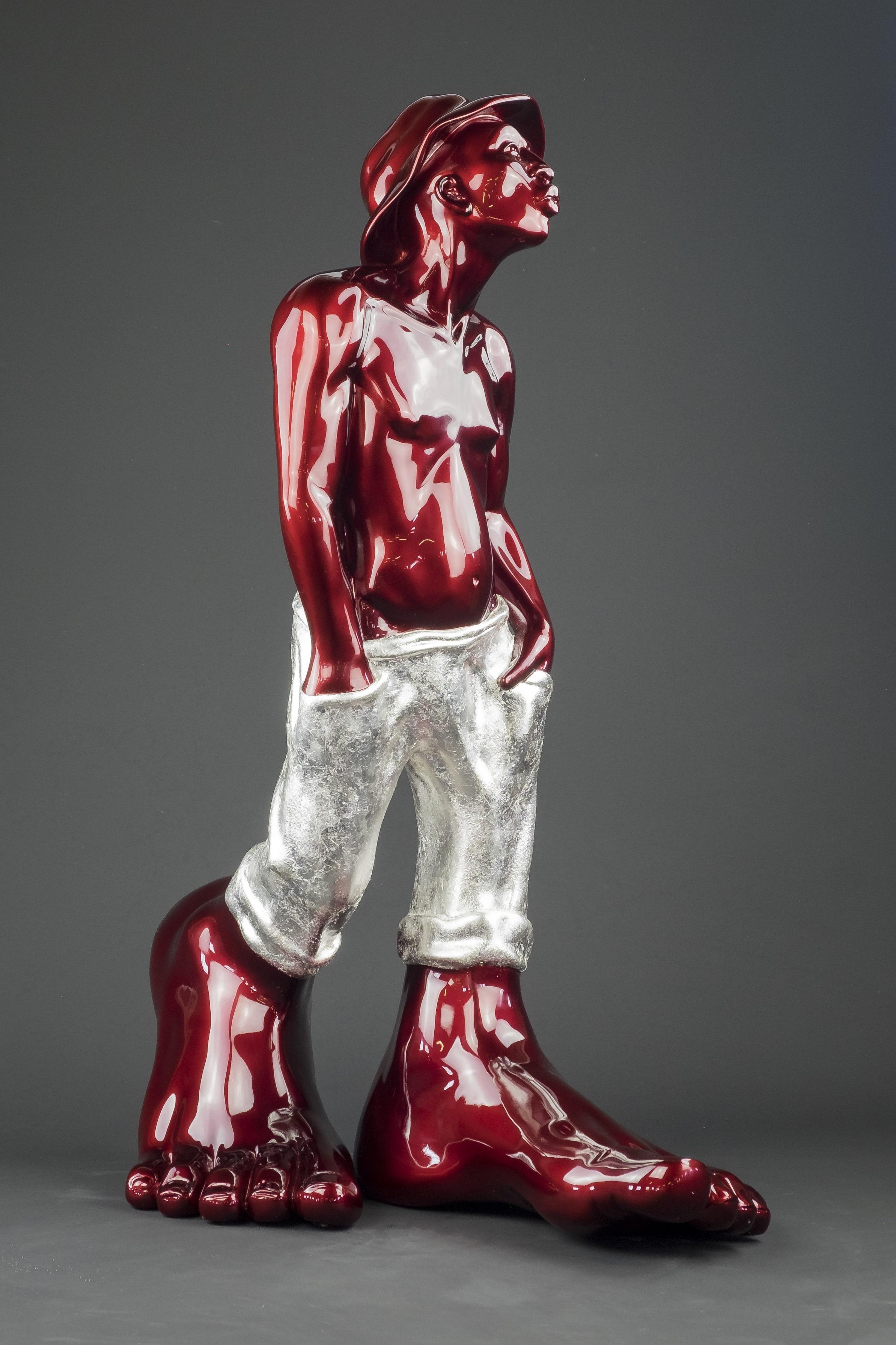 Idan Zareski Figurative Sculpture - Le Siffleur 220 - Resin Sculpture, 2022