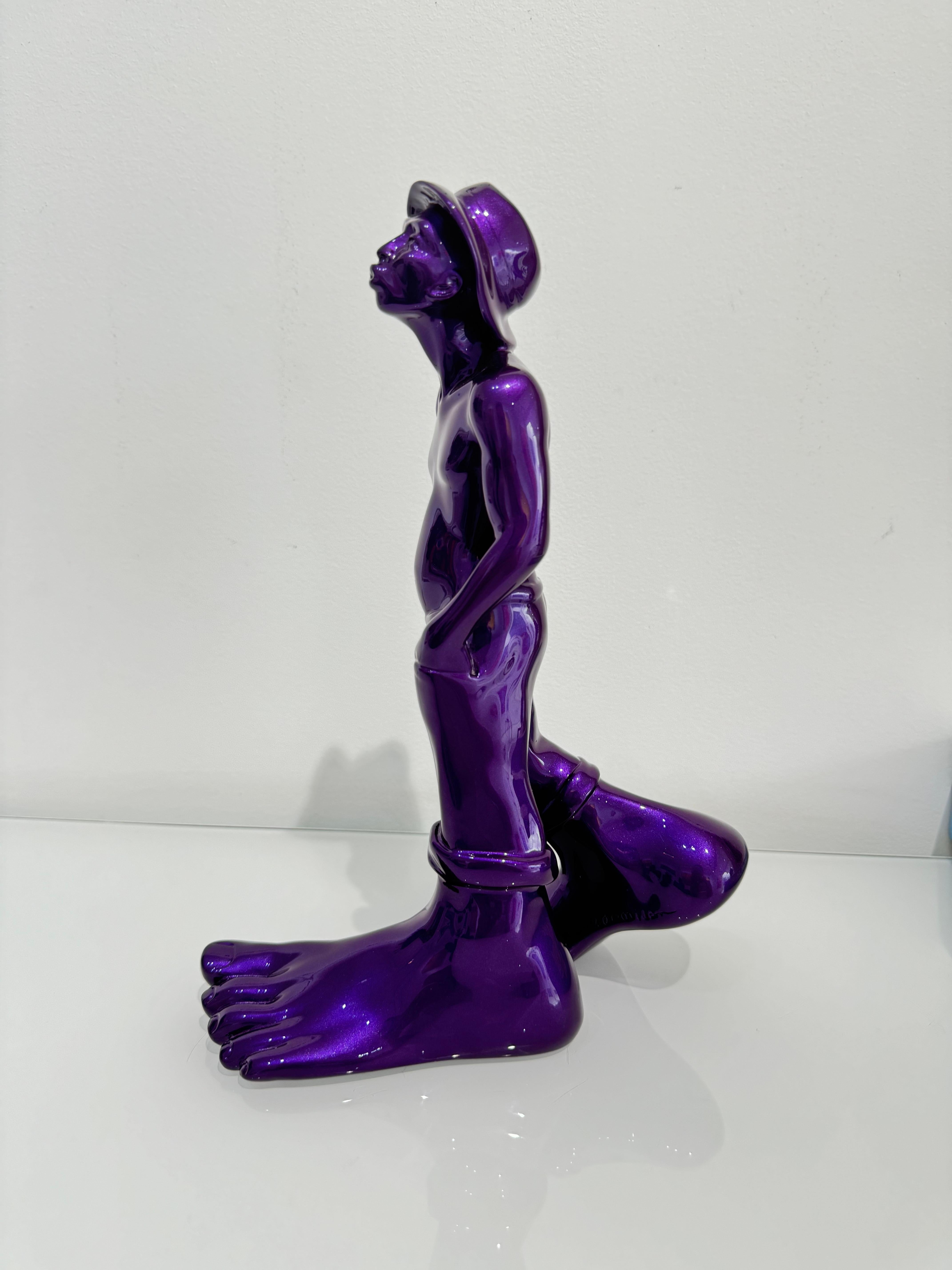 Le Siffleur XS - Black Figurative Sculpture by Idan Zareski