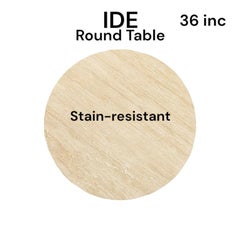 IDE ROUND TABLE - 36" Travertine Beige Stone Bistro - Dine Table by HaandCraft