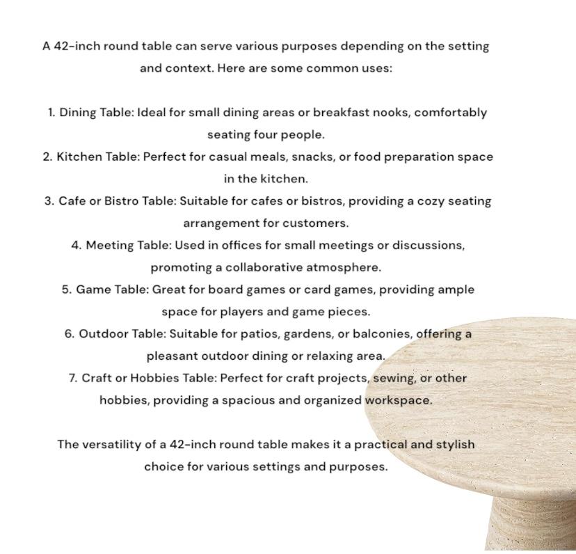 Organic Modern IDE ROUND TABLE - 42