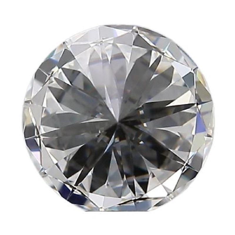 Round Cut Ideal and Natural Round Brilliant Diamond in a 0.51 Carat D IF, IGI Certificate