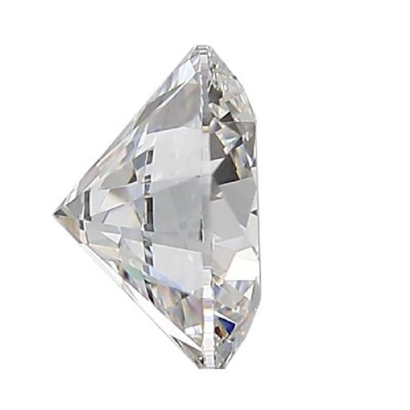 Ideal and Natural Round Brilliant Diamond in a 0.51 Carat D IF, IGI Certificate In New Condition In רמת גן, IL