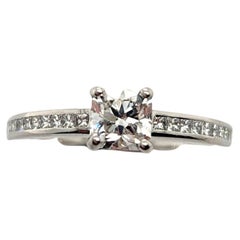 Ideal Square Cut Canadian Diamond Platinum Engagement Ring AGS certified