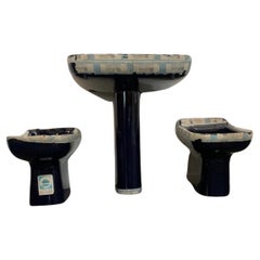Lavabo Ideal Standard de Paolo Tilche, años 70, set de 4