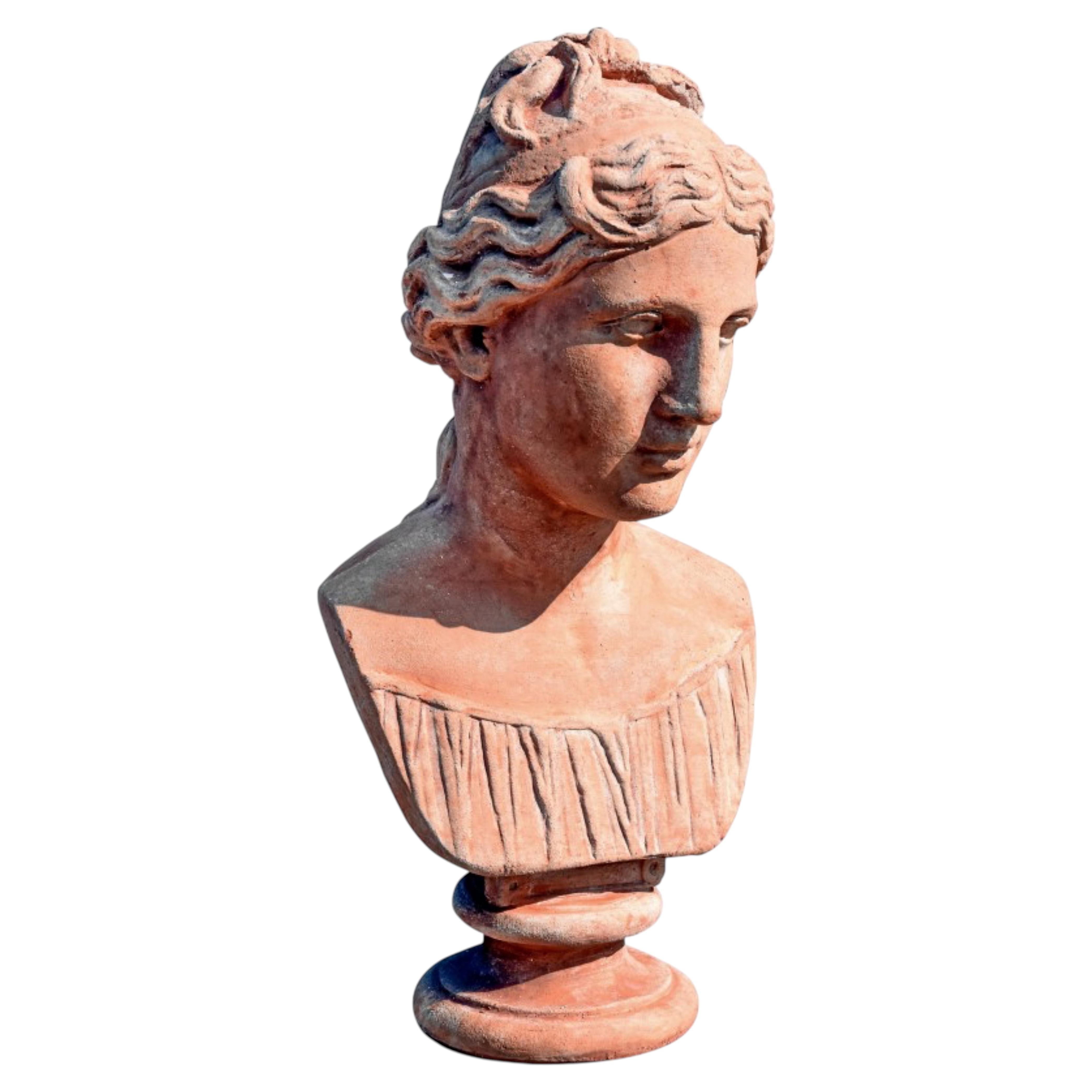 IDEAL TERRACOTTA HEAD OF A WOMAN - GREEK/ROMAN SCULPTURE, 20th Century