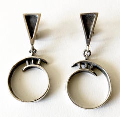 Idella La Vista Sterling Silver American Modernist Earrings