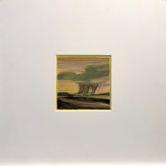 Santa Fe Day, Expressive Tonal Landscape, 5 x 5 in. (16 x 16 Framed)